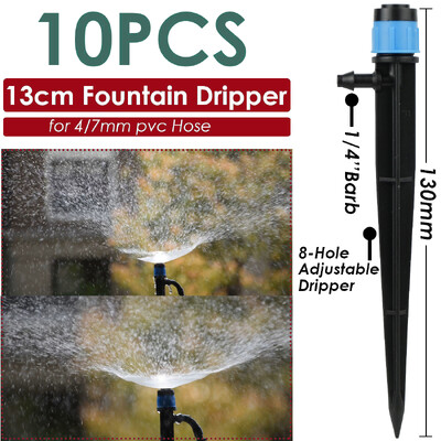 Sprycle 5-10 vnt sodo laistymo laistymo purkštuvai mikro purškimo 1/4 colio purkštukais su kuolu savaiminio laistymo sistemos šiltnamiui