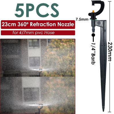 Sprycle 5-10 vnt sodo laistymo laistymo purkštuvai mikro purškimo 1/4 colio purkštukais su kuolu savaiminio laistymo sistemos šiltnamiui