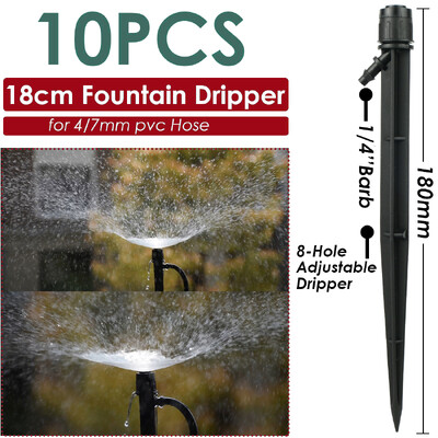 Sprycle 5-10 vnt sodo laistymo laistymo purkštuvai mikro purškimo 1/4 colio purkštukais su kuolu savaiminio laistymo sistemos šiltnamiui