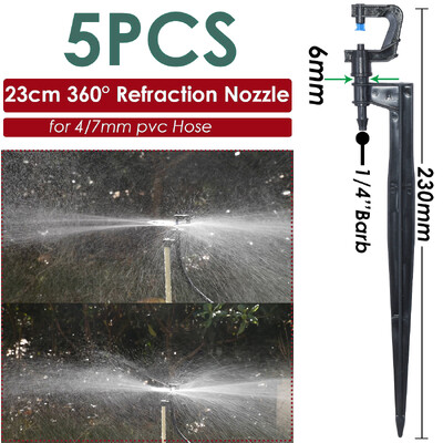 Sprycle 5-10 vnt sodo laistymo laistymo purkštuvai mikro purškimo 1/4 colio purkštukais su kuolu savaiminio laistymo sistemos šiltnamiui