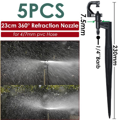 Sprycle 5-10 vnt sodo laistymo laistymo purkštuvai mikro purškimo 1/4 colio purkštukais su kuolu savaiminio laistymo sistemos šiltnamiui