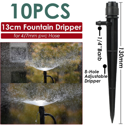 Sprycle 5-10 vnt sodo laistymo laistymo purkštuvai mikro purškimo 1/4 colio purkštukais su kuolu savaiminio laistymo sistemos šiltnamiui