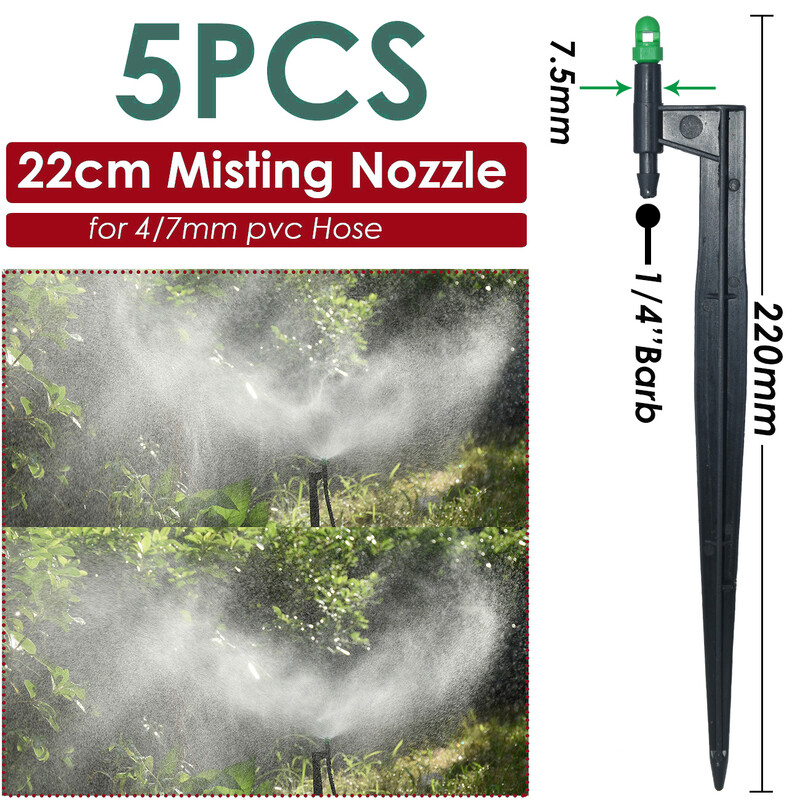 Sprycle 5-10 vnt sodo laistymo laistymo purkštuvai mikro purškimo 1/4 colio purkštukais su kuolu savaiminio laistymo sistemos šiltnamiui