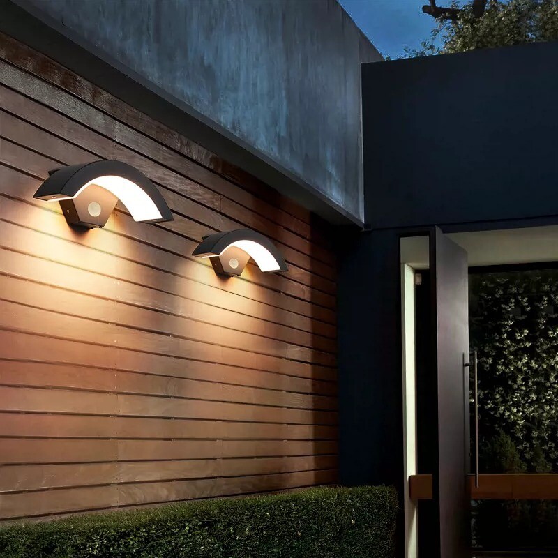 Moderna minimalistička ventilatorska LED vanjska vodootporna zidna svjetiljka s senzorom za spavanje spavaća soba dnevni boravak balkon hodnik zidna svjetiljka