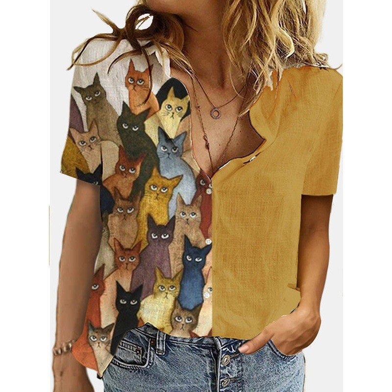 Vanjska trgovina preko granica 2022. Europska i američka ženska odjeća želi neovisnu postaju nova ležerna serija ženskih košulja s printom