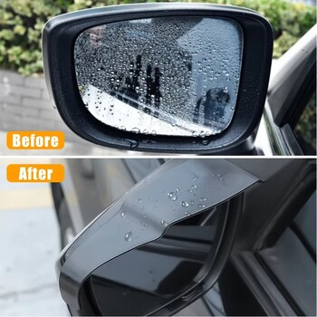 2x Universal Car Drying Style Καθρέπτης οπισθοπορείας Rain Ανακλαστήρας φρυδιών Αντίστροφος καθρέφτης αερισμός Rain Guard Auto Αξεσουάρ