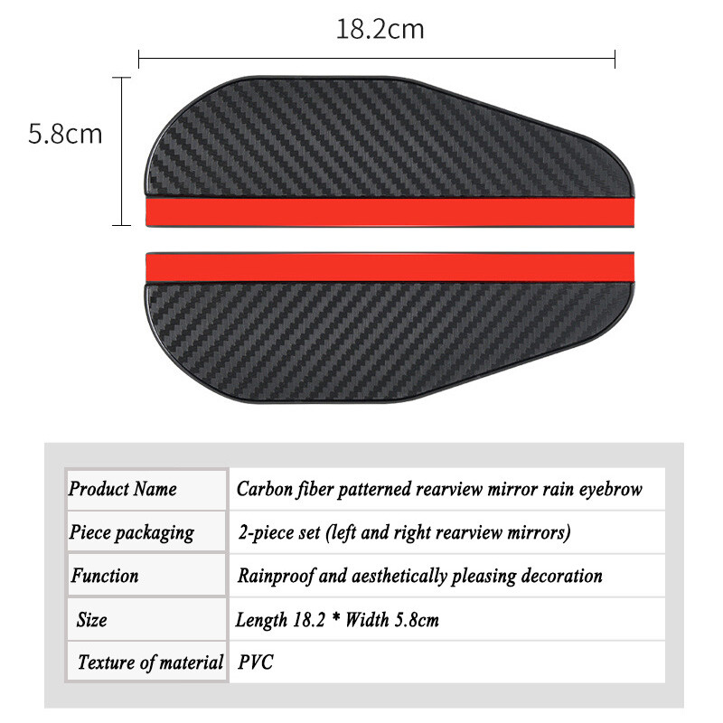 2 komada retrovizora za automobil Vizir za obrve protiv kiše Kišna navlaka od karbonskih vlakana za SMART Fortwo Forfour 453 451 452 450 Dodaci za automobile