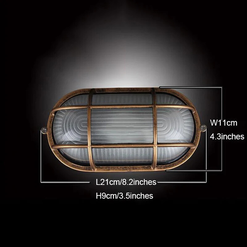 E27 Retro mitruma sprādziendrošs āra sienas apgaismojums Vintage ūdensizturīgs AC85-265V griestu lampa āra sienas un verandas apgaismojums