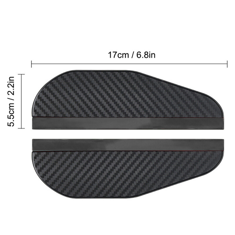 2Gb Automašīnas atpakaļskata spogulis lietus uzacu oglekļa šķiedras automātiskais lietus vairogs lietus ekrāna atstarotājs lietus dēlis atpakaļgaitas spoguļa uzacu vāks
