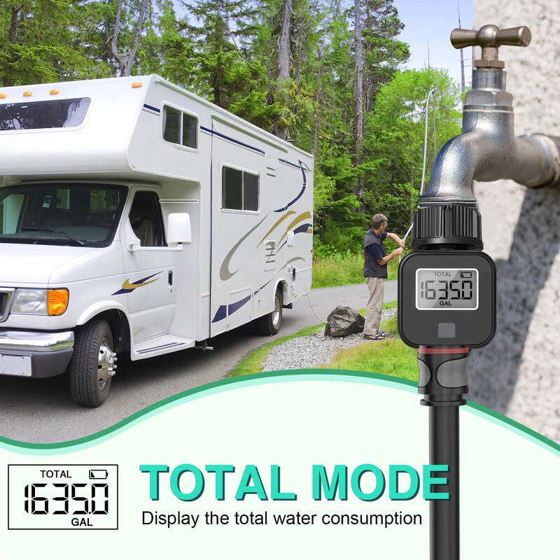 Skaitmeninis vandens srauto matuoklis, didelio tikslumo IP6X, matuoja lauko sodo laistymo laistymo žarnos vandens suvartojimą ir debitą