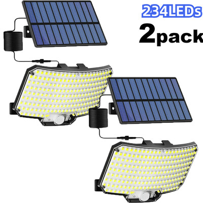 Saules gaismas āra apgaismojums ar gaismas atstarotāju un 3 apgaismojuma režīmiem saules kustības sensora sienas gaismas IP65 ūdensizturīgs dārza pagalmam