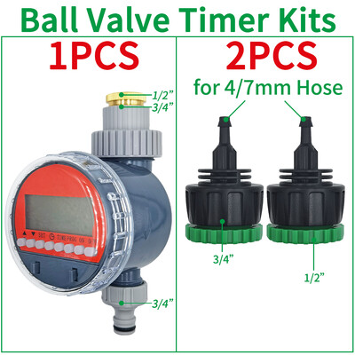 Lodveida vārstu automātiskā elektroniskā laistīšanas taimera pilienveida apūdeņošanas LCD apūdeņošanas kontroliera sistēma dārza pagalma siltumnīcai