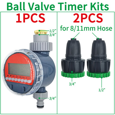 Lodveida vārstu automātiskā elektroniskā laistīšanas taimera pilienveida apūdeņošanas LCD apūdeņošanas kontroliera sistēma dārza pagalma siltumnīcai