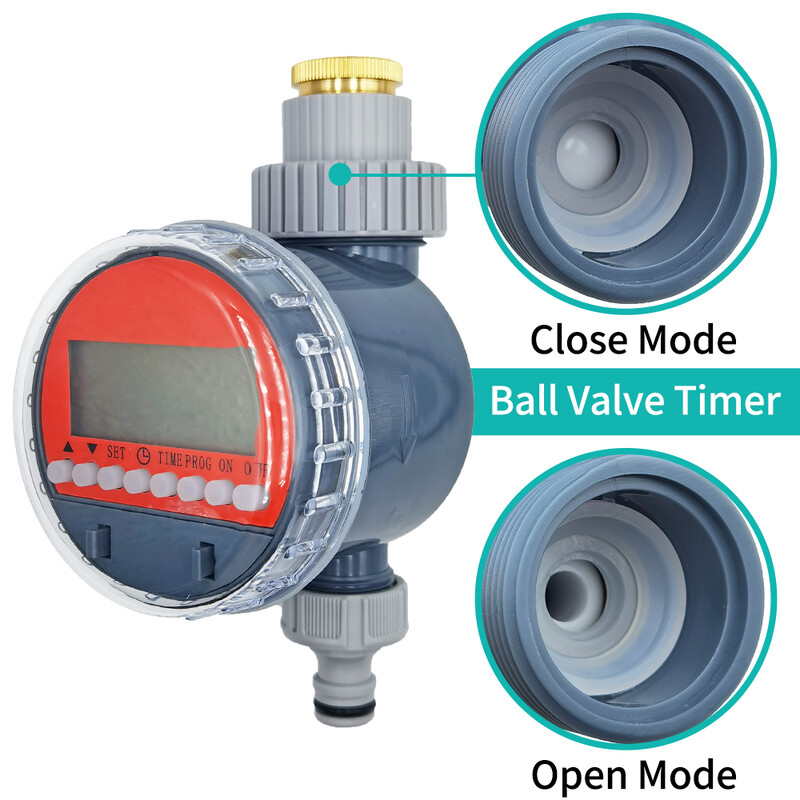 Lodveida vārstu automātiskā elektroniskā laistīšanas taimera pilienveida apūdeņošanas LCD apūdeņošanas kontroliera sistēma dārza pagalma siltumnīcai