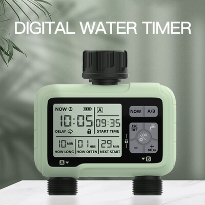 Super Timing System 2-Outlet Water Timer Ακριβώς Πότισμα Πλήρως Ρυθμιζόμενο Πρόγραμμα Αυτόματο Πότισμα εξωτερικού χώρου