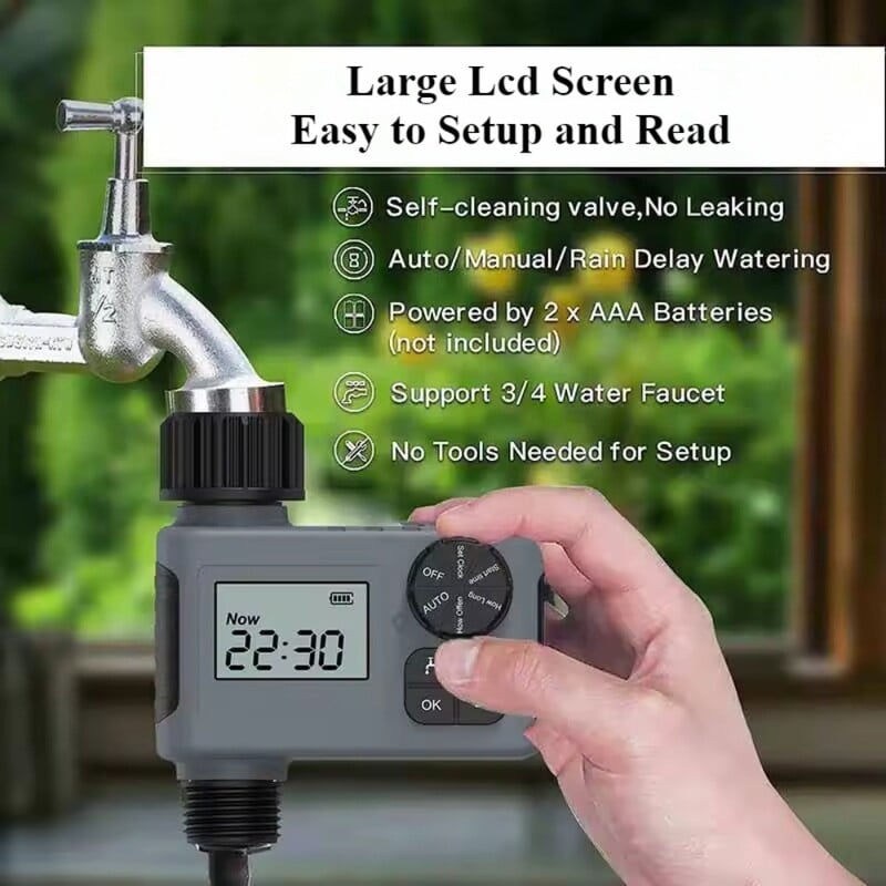 Inteligentni mjerač vremena za navodnjavanje Vanjski vrt Vodootporna biljka Vodootporna automatska kontrola Uređaj za navodnjavanje Kontroler ventila za vodu