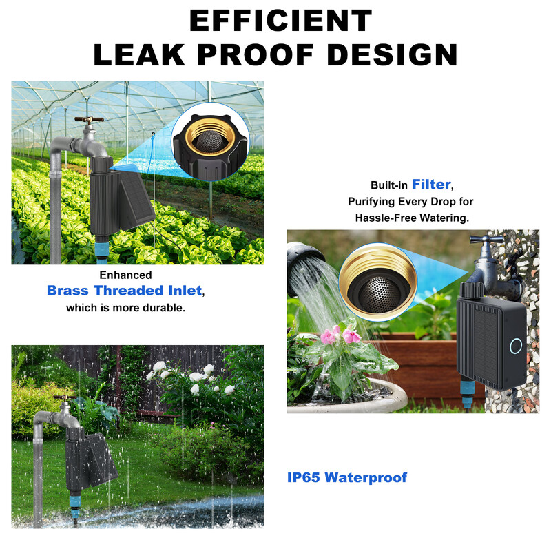 GIRIER pametni mjerač vremena za vodu WiFi mjerač vremena za prskalice na solarni pogon s mesinganim ulazom, automatski kontroler za navodnjavanje Nije potrebno čvorište