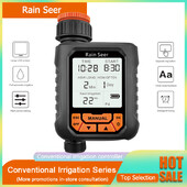 Rain Seer Μεγάλη οθόνη LCD Water Timer Αδιάβροχο IP65 Home Garden irigation Χρονοδιακόπτης βροχόπτωσης Αυτόματο σύστημα ελεγκτή