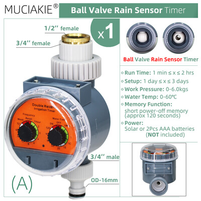 Augstas kvalitātes lietus sensora lodveida vārsta taimeris, automātisks laistīšanas apūdeņošanas kontrolieris, ūdensnecaurlaidīgs šļūtenes sistēmas darbs nulles spiediena