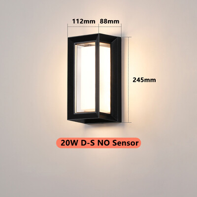 Su judesio jutikliu Sieninis Apšvietimas Lauko Apšvietimas 20W Sieninis Šviestuvas Lauko IP65 Neperšlampamas LED Sieninis Šviestuvas Prieangis Balkonas Sodas AC220V