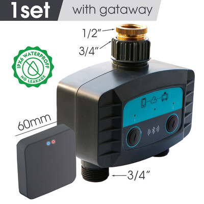 2-smjerni WiFi/Bluetooth kompatibilan Garden Smart Water Timer Elektromagnetski ventil za upravljanje navodnjavanjem za daljinsko zalijevanje putem bežičnog telefona