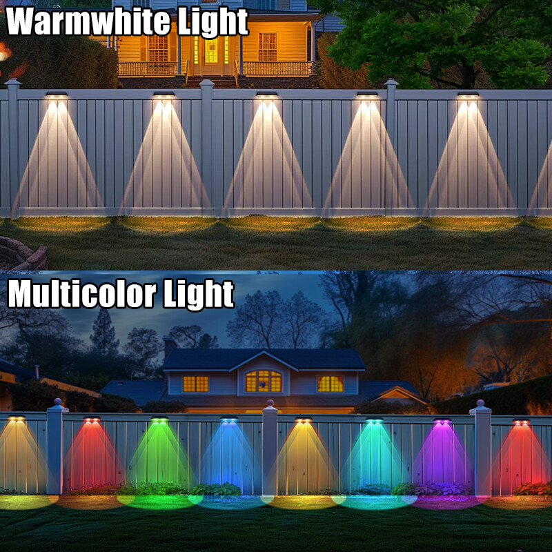 1/2/4/6kom solarna vanjska zidna svjetiljka LED vodootporna rasvjeta Zidna svjetiljka za dekoraciju dvorišta za vanjski zid verande ili vrta