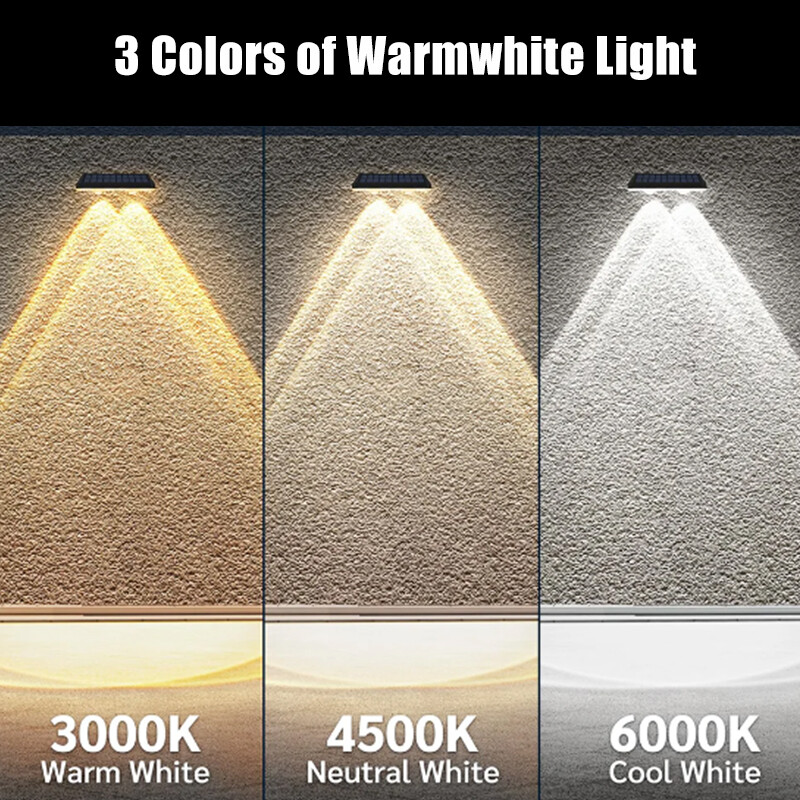 1/2/4/6kom solarna vanjska zidna svjetiljka LED vodootporna rasvjeta Zidna svjetiljka za dekoraciju dvorišta za vanjski zid verande ili vrta