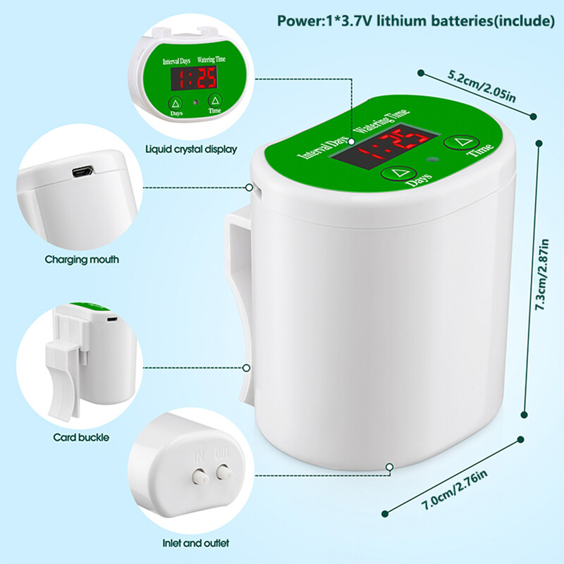 Eshico pametni inteligentni stroj za zalijevanje Digitalni sustav navodnjavanja Vrtni alati Tajmer za vodu Podesivi raspršivači Punjivi