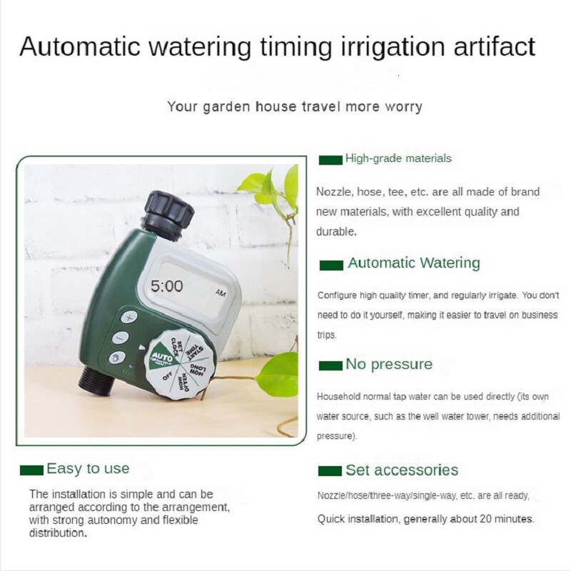 Automatski mjerač vremena za vodu Vrtni digitalni stroj za navodnjavanje Inteligentni kontroler za navodnjavanje raspršivačem za vanjske prostore Štedite vodu i vrijeme