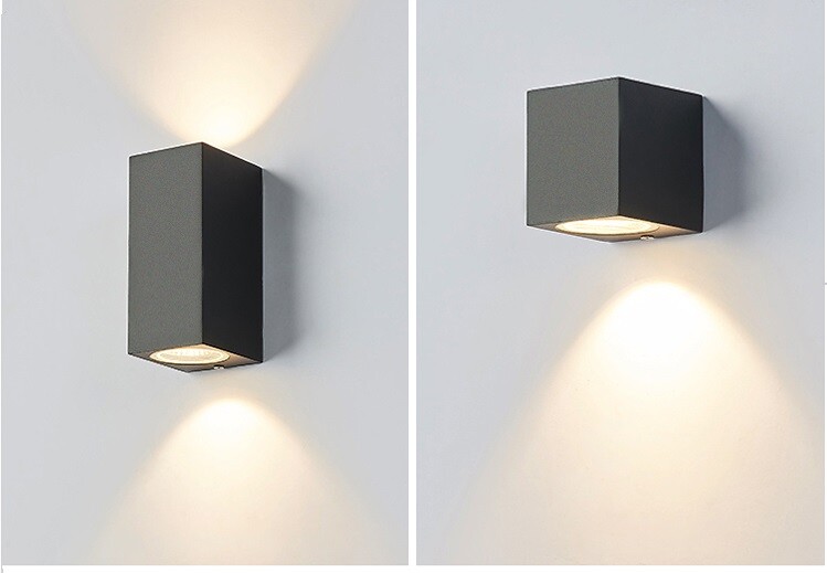 Moderna LED vanjska vodootporna zidna svjetiljka Gore i dolje Svjetlo Kućna rasvjeta Veranda Vrt Aluminum Prolaz Ukrasite zidnu svjetiljku AC85-265V