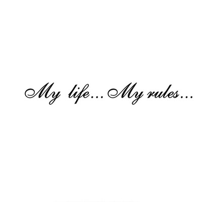 Naljepnica za auto 60*8,5 cm Moj život...Moja pravila... Modni tekst Auto dekoracija Naljepnica za automobil Reflektirajuća laserska vinilna naljepnica za automobil Dizajn automobila