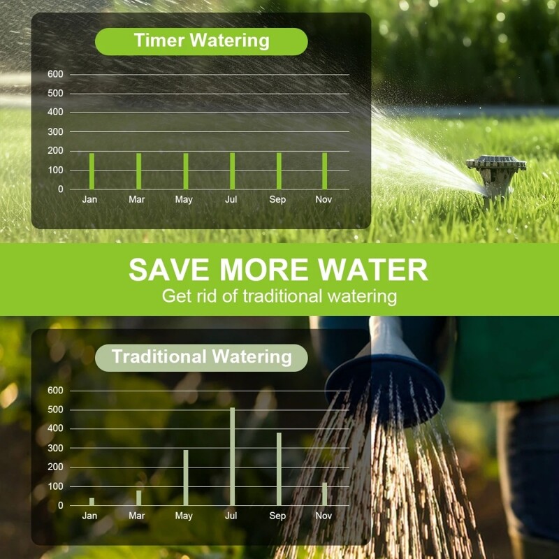 Automatski pametni mjerač vremena za vodu Vrtni digitalni stroj za navodnjavanje Inteligentna prskalica koja se koristi na otvorenom za uštedu vode i vremena