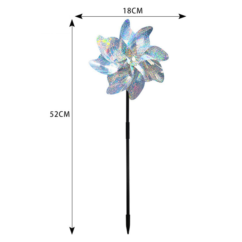 2/10 vnt. paukščių atbaidymo priemonė, atspindinti vėjo malūnėlis, paukščius atbaidanti, apsauganti nuo paukščių vėjo malūno suktuko, vaikų vėjo malūno sodo sodo apsauga