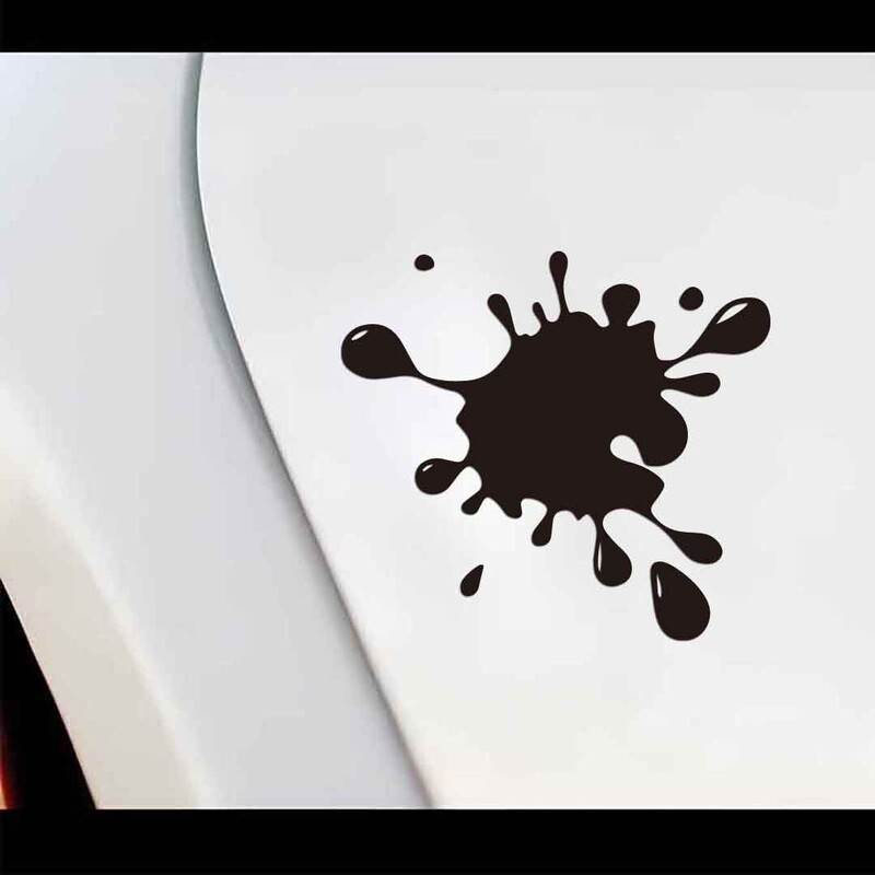 Jautras ziedošas ūdens pilienu tintes radošas un smieklīgas uzlīmes multfilmu cienītājiem un mīļotājiem, augstas kvalitātes automašīnu kravas automašīnām, motocikliem un klēpjdatoriem