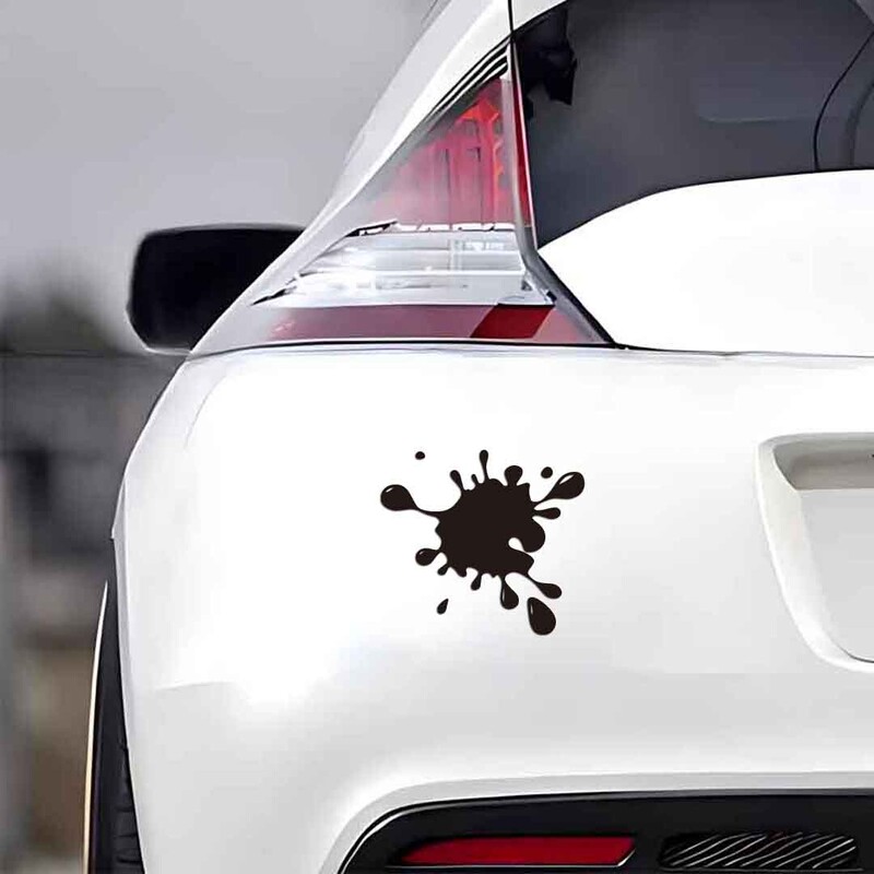 Jautras ziedošas ūdens pilienu tintes radošas un smieklīgas uzlīmes multfilmu cienītājiem un mīļotājiem, augstas kvalitātes automašīnu kravas automašīnām, motocikliem un klēpjdatoriem