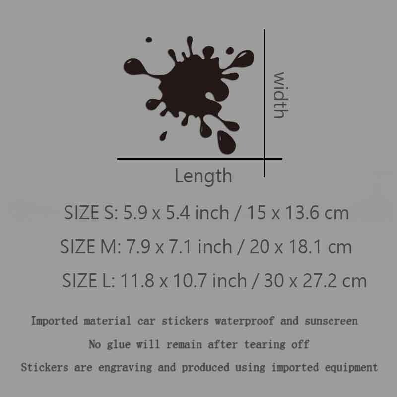 Jautras ziedošas ūdens pilienu tintes radošas un smieklīgas uzlīmes multfilmu cienītājiem un mīļotājiem, augstas kvalitātes automašīnu kravas automašīnām, motocikliem un klēpjdatoriem