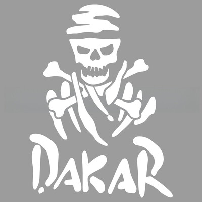 Cool okvir lubanje Dakar kreativne i smiješne naljepnice za obožavatelje i ljubitelje crtića, visoke kvalitete za automobile, kamione, motocikle i prijenosna računala