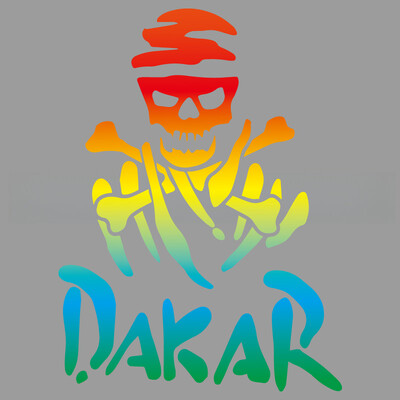 Cool okvir lubanje Dakar kreativne i smiješne naljepnice za obožavatelje i ljubitelje crtića, visoke kvalitete za automobile, kamione, motocikle i prijenosna računala