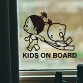 Vaiką įspėjantis automobilio lipdukas kūrybingi ir juokingi lipdukai animacinių filmų gerbėjams ir mėgėjams, aukštos kokybės automobilių sunkvežimiams, motociklams ir nešiojamiesiems kompiuteriams