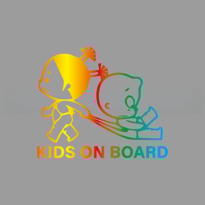 Vaiką įspėjantis automobilio lipdukas kūrybingi ir juokingi lipdukai animacinių filmų gerbėjams ir mėgėjams, aukštos kokybės automobilių sunkvežimiams, motociklams ir nešiojamiesiems kompiuteriams