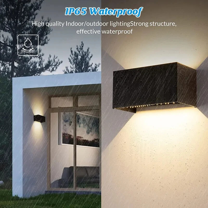 Aluminijska LED zidna svjetiljka Vanjska vodootporna IP65 unutarnja zidna svjetiljka 12W24W Veranda Vrtna svjetla Dnevni boravak Rasvjeta za ulične stepenice