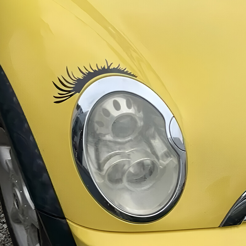 Naljepnice za trepavice na prednjim svjetlima automobila Kreativne i smiješne naljepnice za obožavatelje i ljubitelje crtića, visoke kvalitete za automobile, kamione, motocikle i prijenosna računala