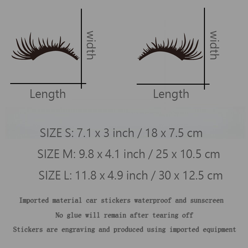 Naljepnice za trepavice na prednjim svjetlima automobila Kreativne i smiješne naljepnice za obožavatelje i ljubitelje crtića, visoke kvalitete za automobile, kamione, motocikle i prijenosna računala