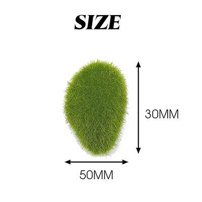 10Pcs Simulation Moss Stone Artificial Moss Rocks Ball Fake Green Plant for Home Garden
