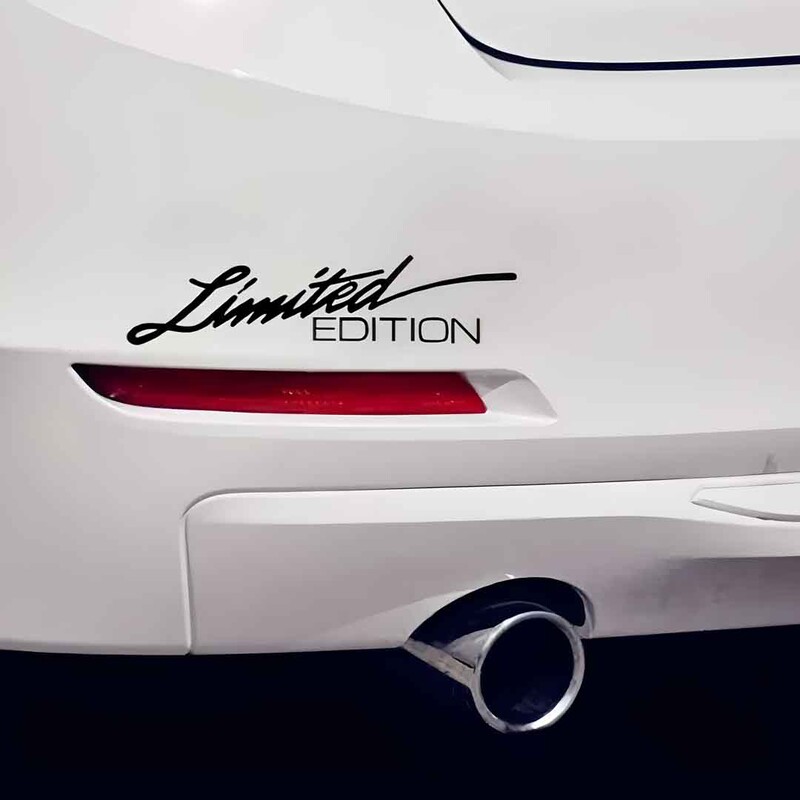 Kreativni tekst Ograničeno izdanje Personalizirane naljepnice za automobil kreativne i smiješne naljepnice za obožavatelje i ljubitelje crtića, visoke kvalitete za kamione