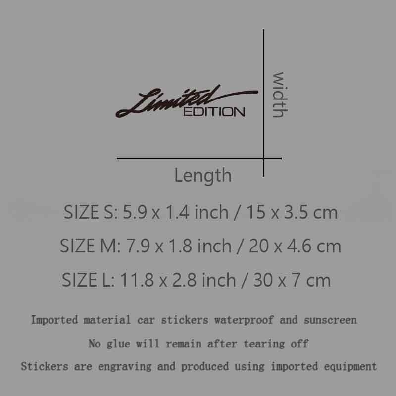 Kreativni tekst Ograničeno izdanje Personalizirane naljepnice za automobil kreativne i smiješne naljepnice za obožavatelje i ljubitelje crtića, visoke kvalitete za kamione