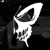 Duhovite lubanje leptir kreativne i smiješne naljepnice za obožavatelje i ljubitelje crtića, visoke kvalitete za automobile, kamione, motocikle i prijenosna računala