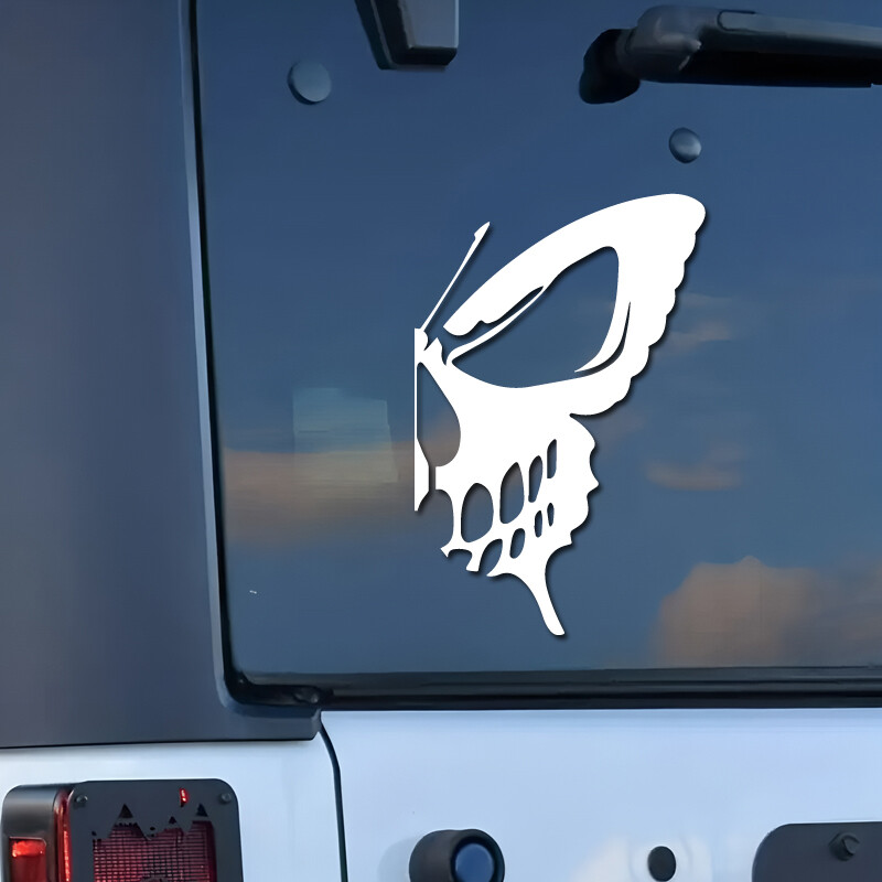 Duhovite lubanje leptir kreativne i smiješne naljepnice za obožavatelje i ljubitelje crtića, visoke kvalitete za automobile, kamione, motocikle i prijenosna računala