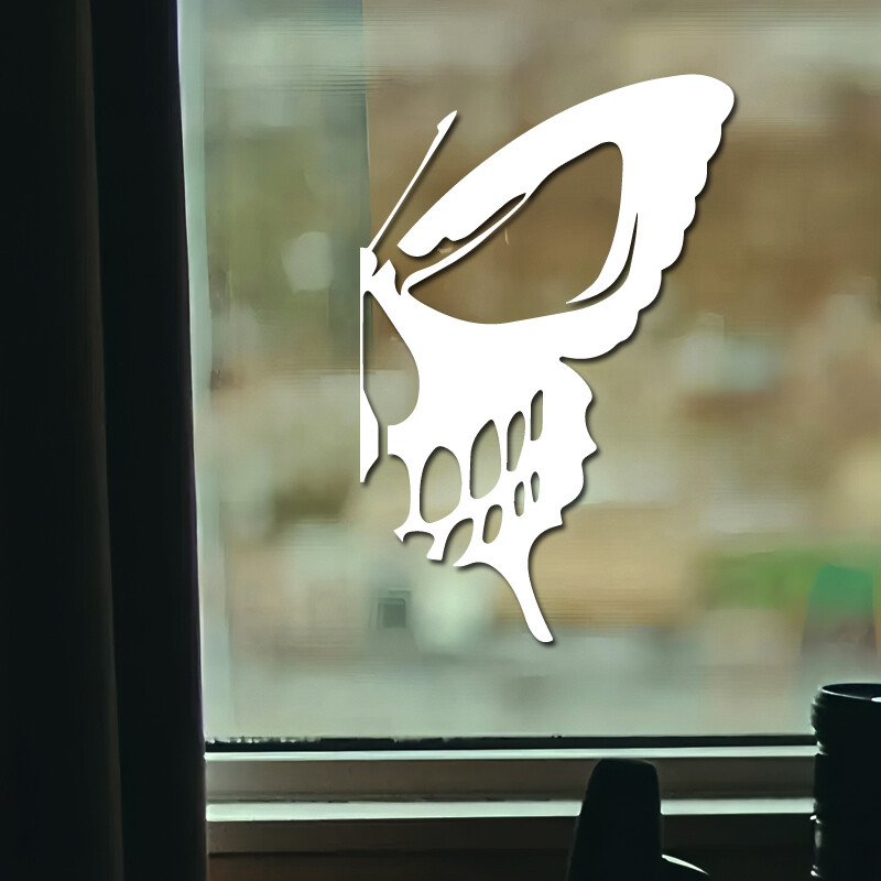 Duhovite lubanje leptir kreativne i smiješne naljepnice za obožavatelje i ljubitelje crtića, visoke kvalitete za automobile, kamione, motocikle i prijenosna računala