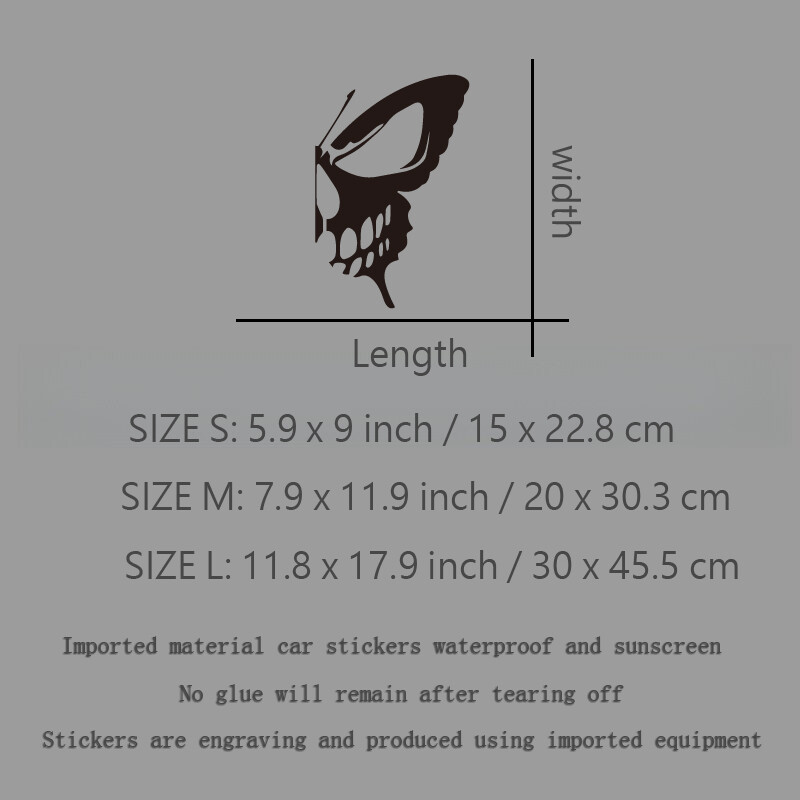 Duhovite lubanje leptir kreativne i smiješne naljepnice za obožavatelje i ljubitelje crtića, visoke kvalitete za automobile, kamione, motocikle i prijenosna računala